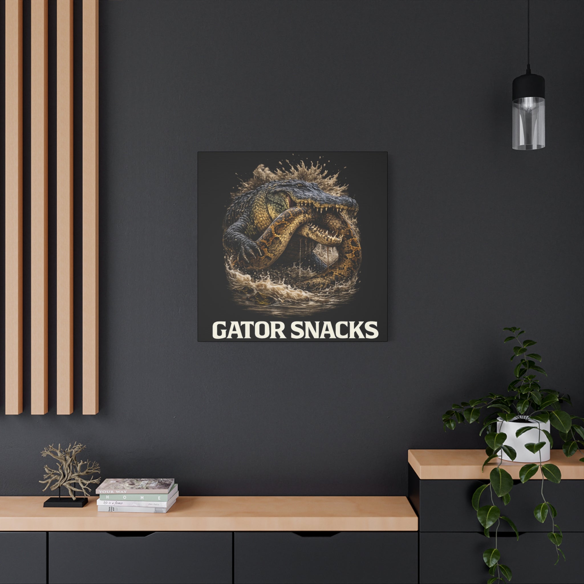 “Gator Snacks” Canvas — Survival of the Strongest