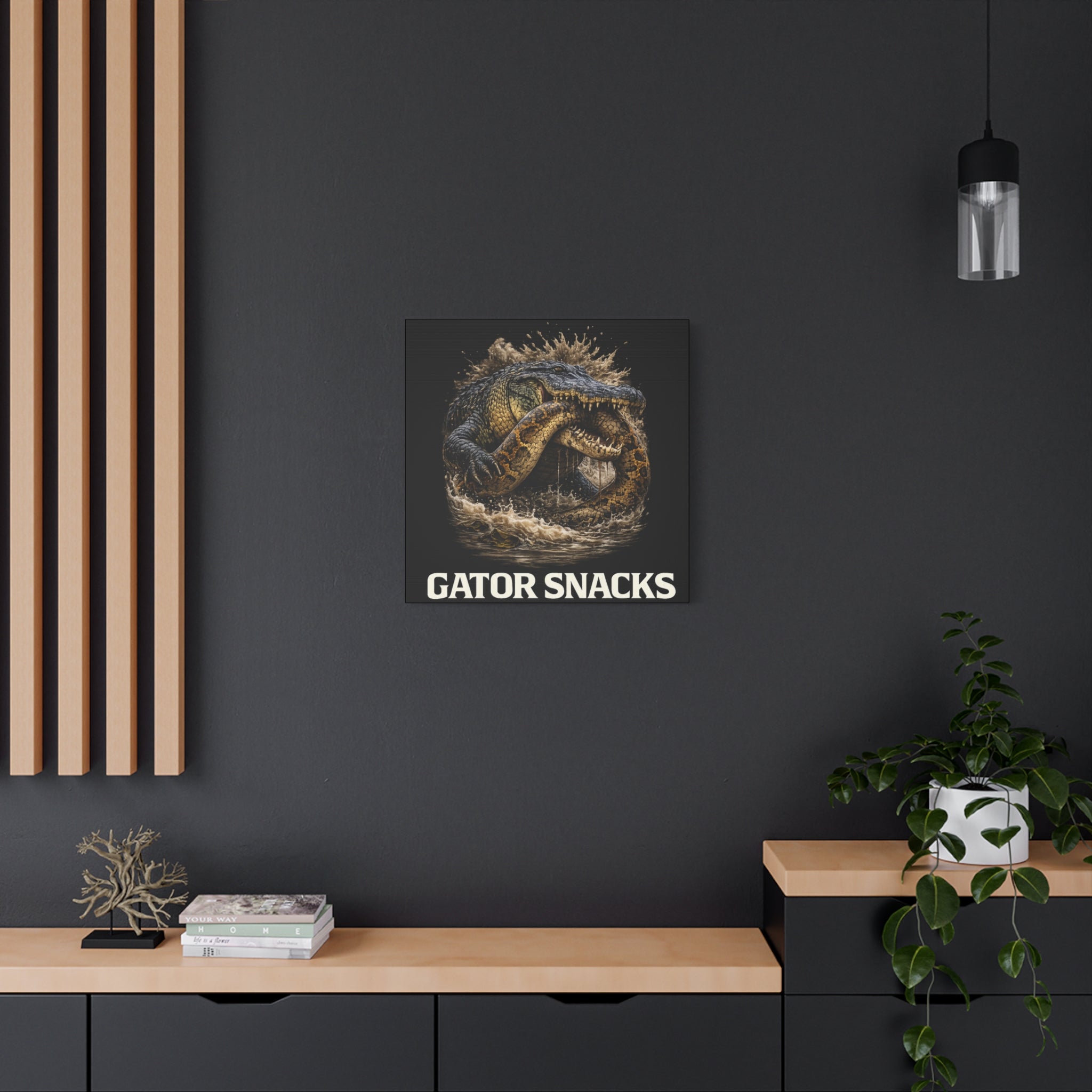 “Gator Snacks” Canvas — Survival of the Strongest
