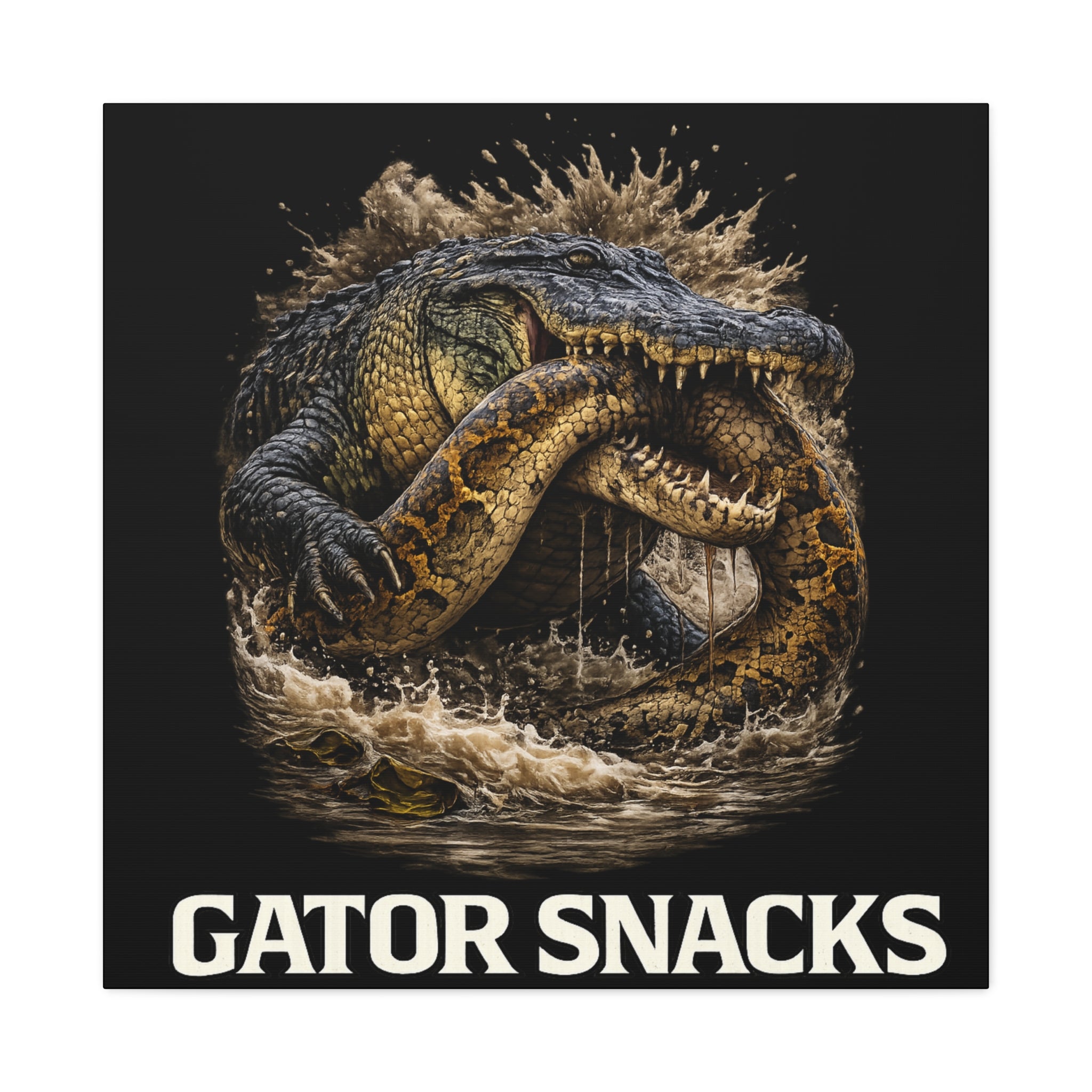 “Gator Snacks” Canvas — Survival of the Strongest