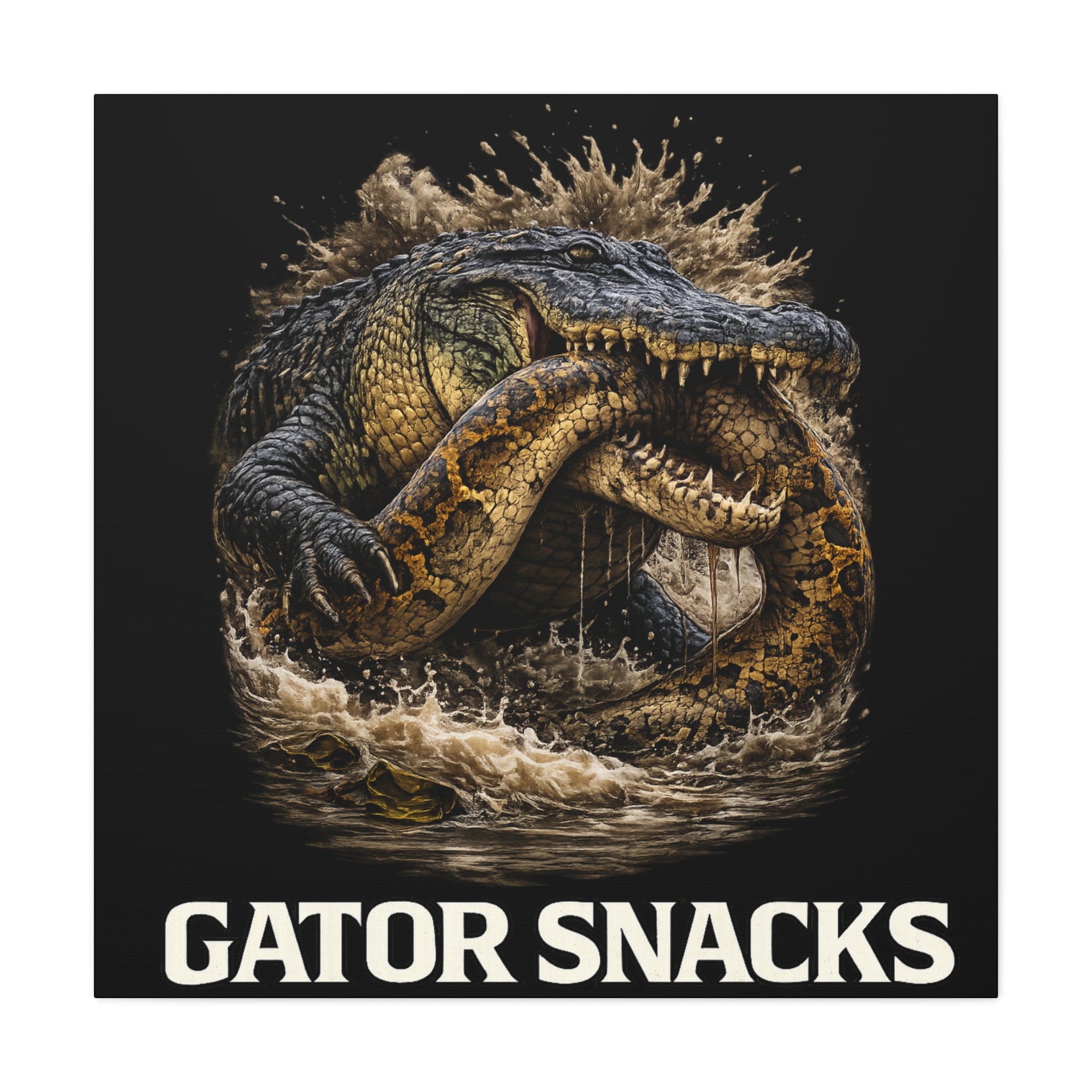 “Gator Snacks” Canvas — Survival of the Strongest